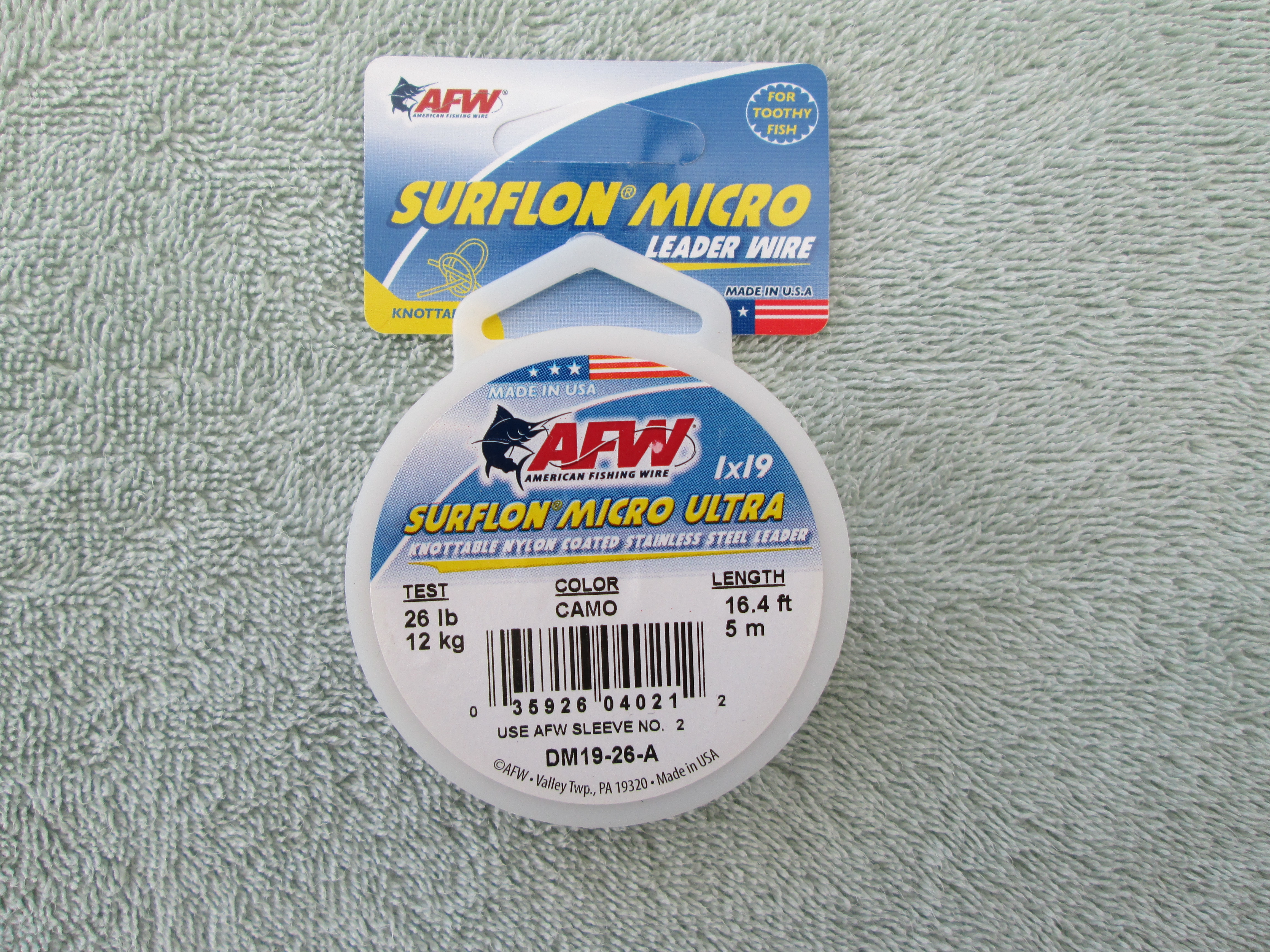AFW Surflon Micro Ultra Nylon Coated 1x19 Stainless Steel Leader